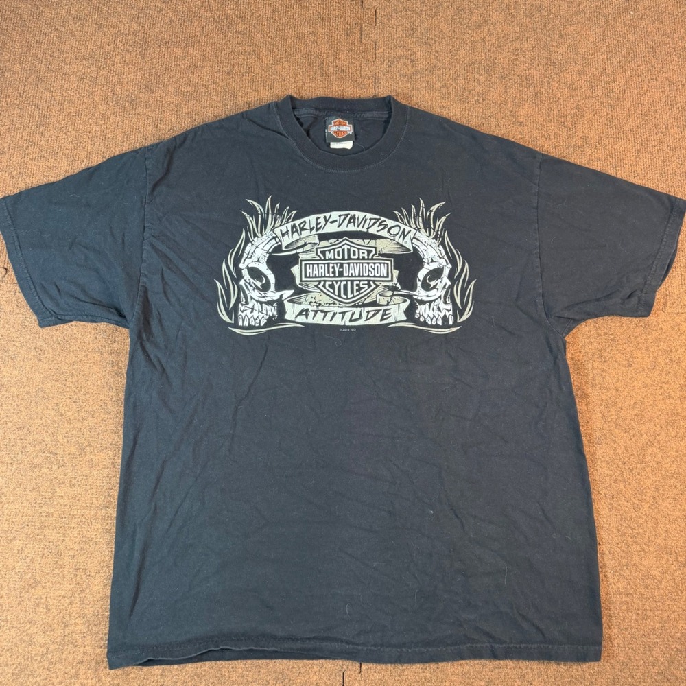 Harley-Davidson Dudley Perkins Co San Francisco Skull Graphic T-Shirt Black XL